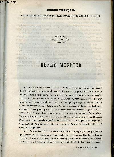 Le Muse Franais portraits des contemporains dessins d'aprs les meilleurs photographies - 1862 - Henry Monnier.