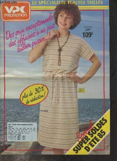 Catalogue Vpc promotion - Spcial super soldes d't 1985.