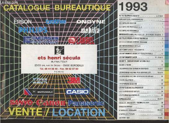 Catalogue 1993 bureautique Ets Henri Scula.
