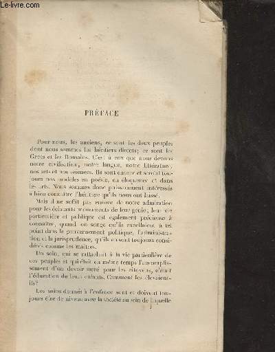 De l'ducation et de l'instruction des hommes et des femmes chez les anciens.