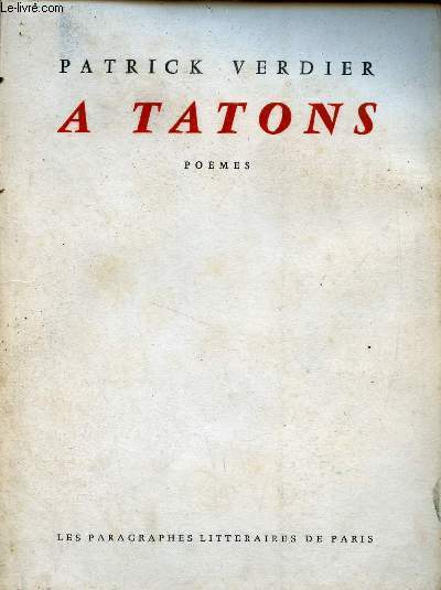 A Tatons - Pomes.