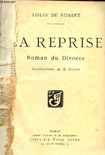 La Reprise - Roman du divorce.
