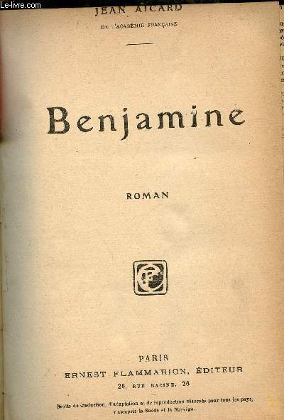 Benjamine - Roman.
