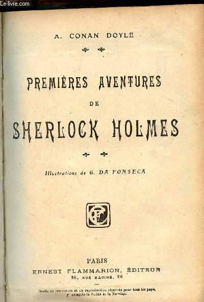 Premires aventures de Sherlock Holmes.