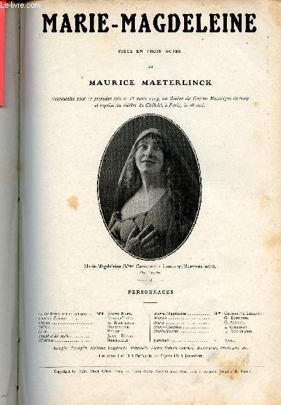 Marie-Magdeleine - Pice en trois actes.