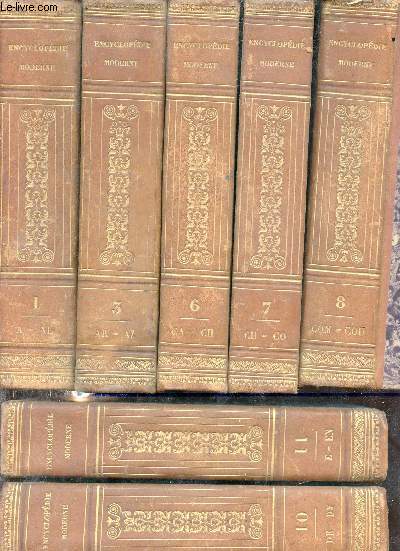 Encyclopdie moderne ou dictionnaire abrg des sciences des lettres et des arts - En 19 volumes (volumes 1+3+6+7+8+ 10+11+12+13+14+15+16+17+18+20+21+22+23+24).