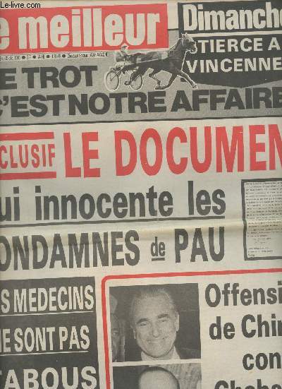 Le meilleur n590 du 19 au 25 dc 1980 - Le document qui innocente les condamns de Pau - offensive de Chirac contre Chaban  Bordeaux - le mdecin ne sont pas tabous - Messmer favori pour la dfense - comment conomiser jusqu'a 30 % de fuel etc.