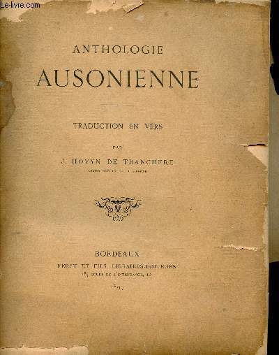 Anthologie Ausonienne - Traduction en vers.