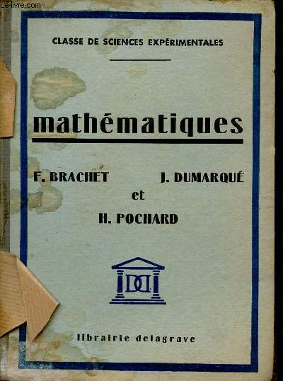 Mathmatiques - Classe de sciences exprimentales.