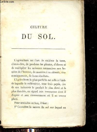 Culture du sol.