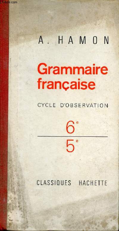 Grammaire française cycle d'observation 6e-5e.