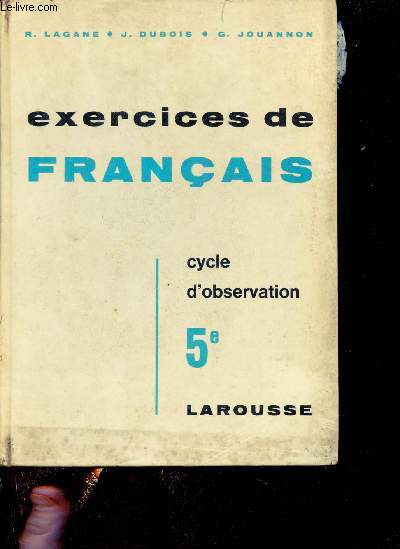 Exercices de franais - Cycle d'observation 5e.