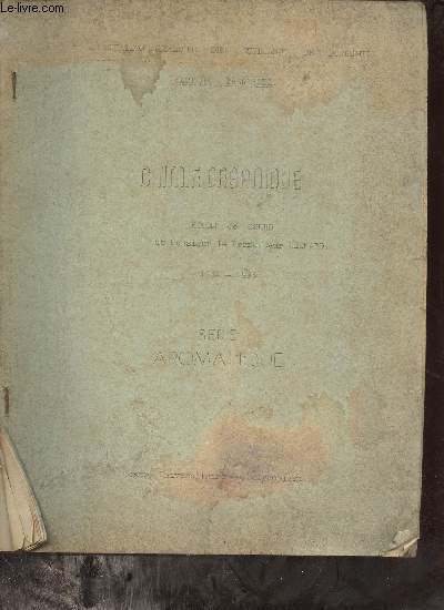 Chimie organique notes de cours de Monsieur le Professeur Mesnard - Srie aromatique - Association gnral des tudiants de Bordeaux.