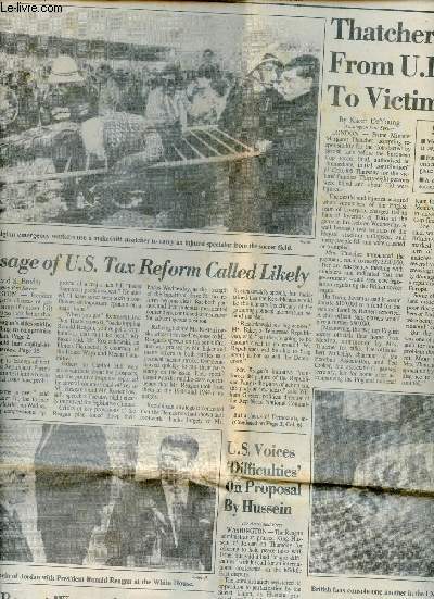 Herald Tribune n31,811 Paris friday may 31 1985 - Thatcher blames fans from uk offers aid to victims' families - oecd report warns of sluggishness in economies of west europe us - in russia's history negotiating means hold firm etc.