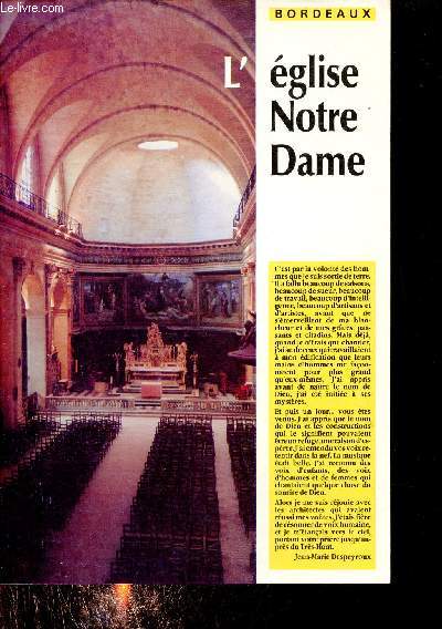 Plaquette : L'glise Notre Dame Bordeaux.