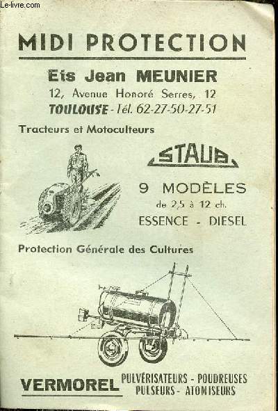 Catalogue Midi Protection Ets Jean Meunier Toulouse.