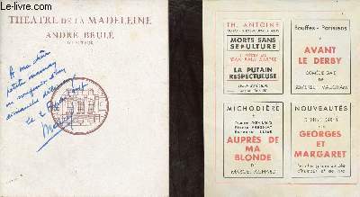 Programme Thatre de la Madeleine Andr Brul.