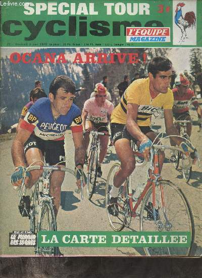 L'quipe Magazine n22 vendredi 5 juin 1970 - Spcial tour cyclisme - Les avenements de mai par Jacques Marchand - Le Giro un monarque libral par Roger Bastide - Merckx je ne regrette plus d'tre venu - Franz Verbeeck sans contestation etc.