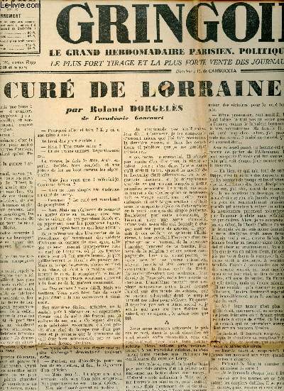 Gringoire n577 12e anne 30 novembre 1939 - Un cur de Lorraine par Roland Dorgels - rptez le leurs illusions - sus aux communistes - Staline faux monnayeur - la guerre sur mer la France est une ile - le gnral Prtelat etc.