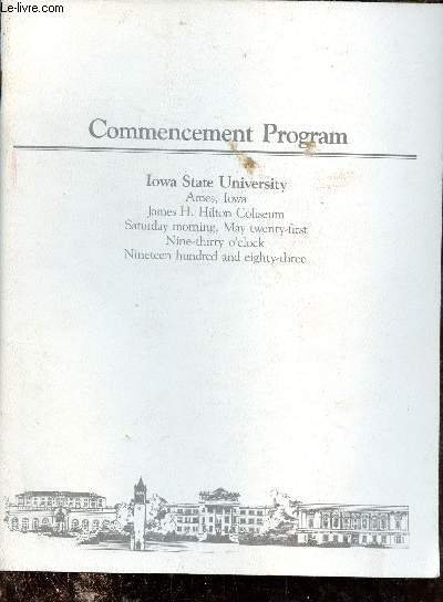 Commencement Program - Iowa State University.