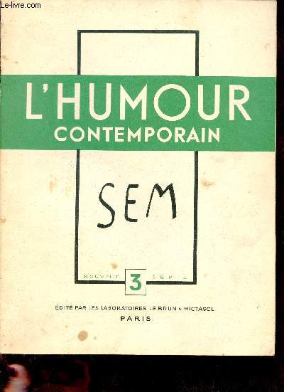 L'humour contemporain deuxime srie n3 - Sem par Hugues Delorme.