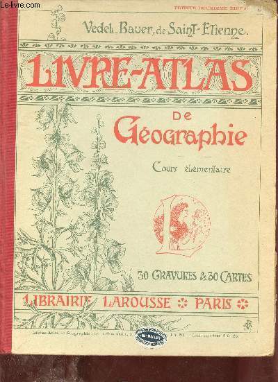 Livre-Atlas de gographie - Cours lmentaire.