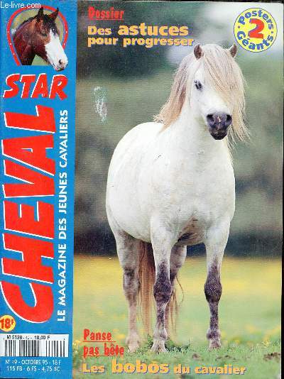 Cheval Star n49 octobre 1995 - Les progrs au galop - les bobos du cavalier - comment voit il la vie ? - hippoloquid - entre nous botte  botte - hippotins - le porte revues - ruades et galopades - le holstein l'athlte parfait - Catherine Durand etc.