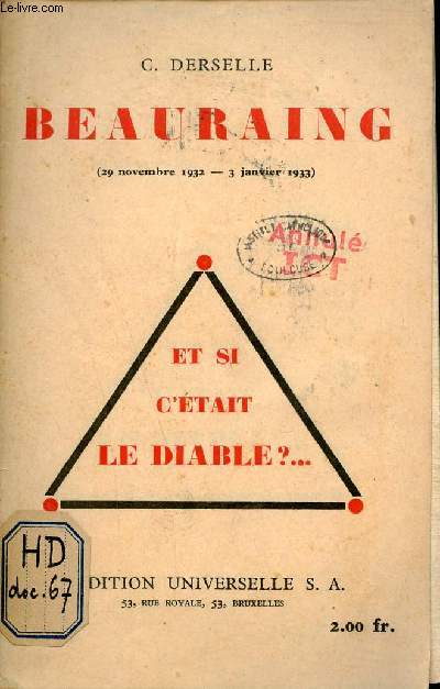 Beauraing 29 novembre 1932 - 3 janvier 1933.