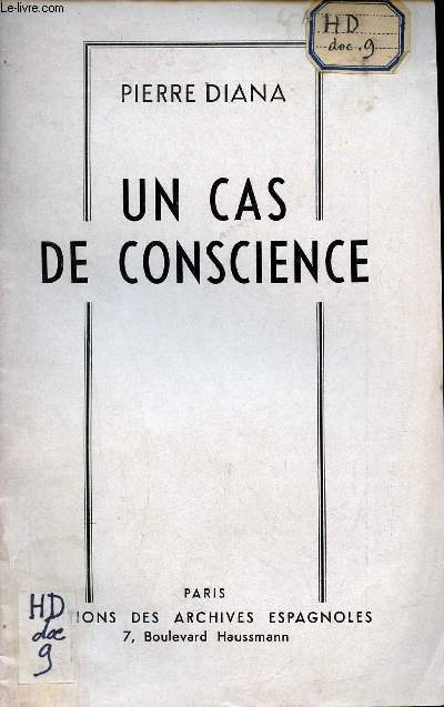 Un cas de conscience.