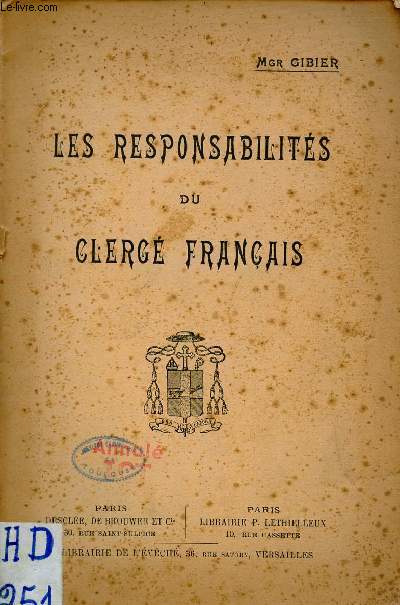 Les Responsabilits du Clerg Franais.