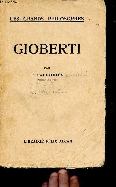 Gioberti - Collection Les Grands Philosophes.