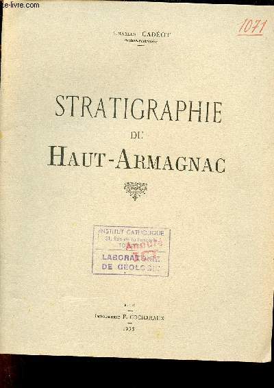 Stratigraphie du Haut-Armagnac.