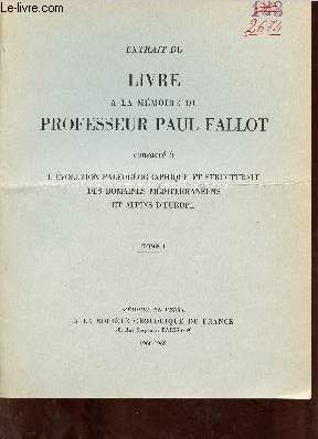Regards sur la gologie de la rgion de Jan (Andalousie) - extrait du livre  la mmoire du Professeur Paul Fallot consacr  l'volution palogographique et structurale des domaines mditerranens et alpins d'Europe tome 1.