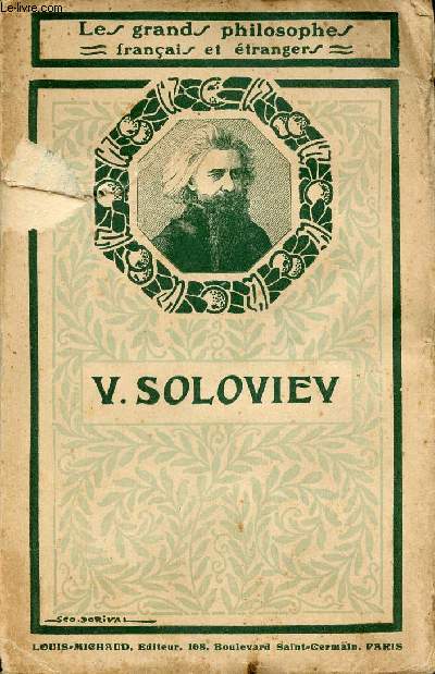 Vladimir Soloviev - Collection Les grands philosophes franais et trangers.
