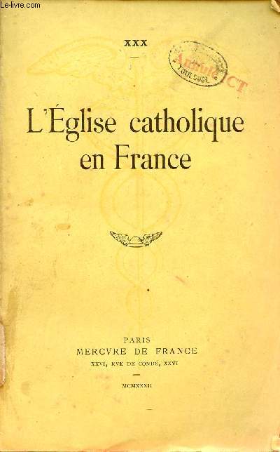 L'Eglise Catholique en France - 11e dition.
