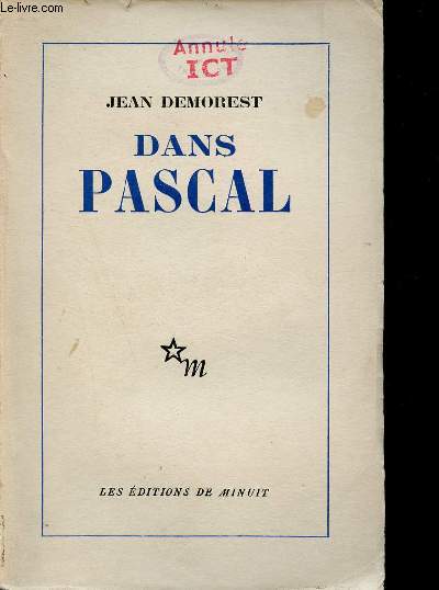 Dans Pascal essai en partant de son style.