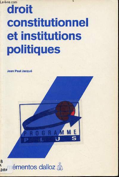 Droit constitutionnel et institutions politiques.