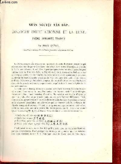 Nhan Nguyet Van Dap dialogue entre l'homme et la lune pome annamite traduit par Pham Quynh - Extrait du Bulletin de l'Ecole Franaise d'Extrme-Orient 1911.