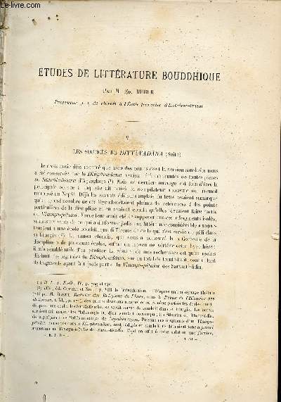 Etudes de littrature Bouddhique par Ed.Huber + La stle de Ta-Prohm par George Coeds - Extrait du Bulletin de l'Ecole Franaise d'Extrme-Orient 1906.
