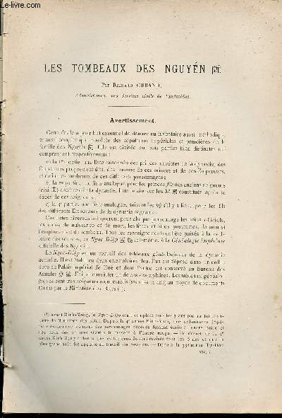 Les Tombeaux des Nguyen - Extrait du Bulletin de l'Ecole Franaise d'Extrme-Orient 1914.