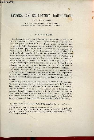 Etudes de sculpture bouddhique -Kubera et Hariti - Kubera d'aprs l'cole de Mathura - les bas reliefs du Stupa de Dhruv Tila - Extrait du Bulletin de l'Ecole Franaise d'Extrme-Orient 1908.