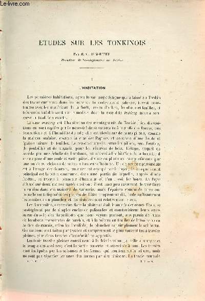 Etudes sur les Tonkinois - Extrait du Bulletin de l'Ecole Franaise d'Extrme-Orient 1901.