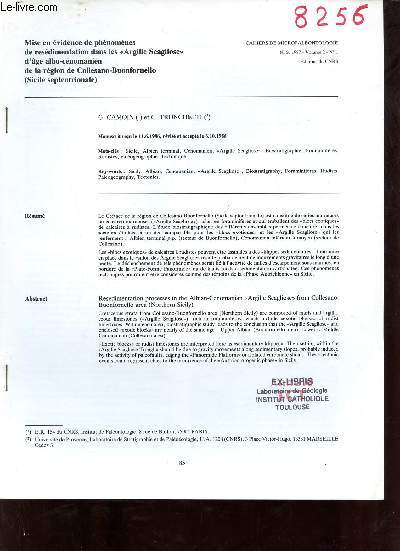 Mise en vidence de phnomnes de resdimentation dans les Argille Scagliose d'ge albo-cnomanien de la rgion de Collesano-Buonfornello (Sicile septentrionale) - Extrait Cahiers de micropalontologie N.S. 1987 volume 2 n1.
