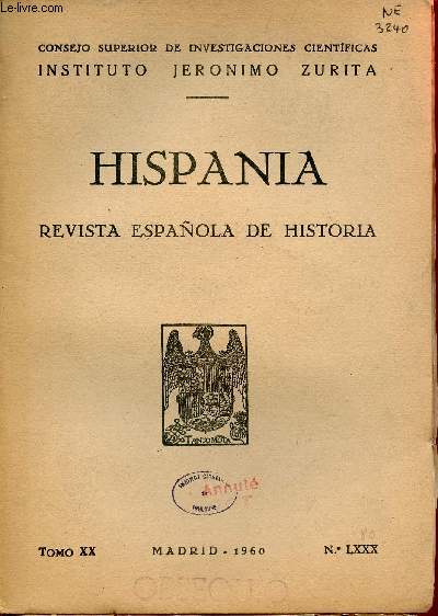 Hispania revista espanola de historia nLXXX Tomo XX 1960 - Las Cruzadas en la historiografia espanola de la poca traduccion castellana de una redaccion desconocida de los anales de tierra santa - los judios del Reino de Mallorca durante los siglos XIII