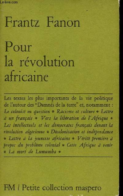 Pour la révolution africaine - Collection Petite collection Maspero n°42.