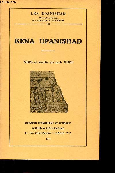 Kena Upanishad - Collection Les Upanishad III.