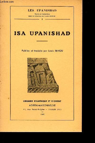 Isa Upanishad - Collection Les Upanishad I.
