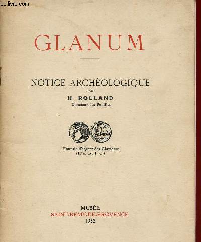 Glanum - Notice archologique.