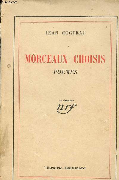 Morceaux choisis pomes - 7e dition.