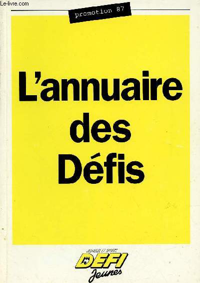 L'annuaire des Dfis - Promotion 87.